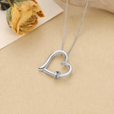 Birthstone Heart Necklace for Mom